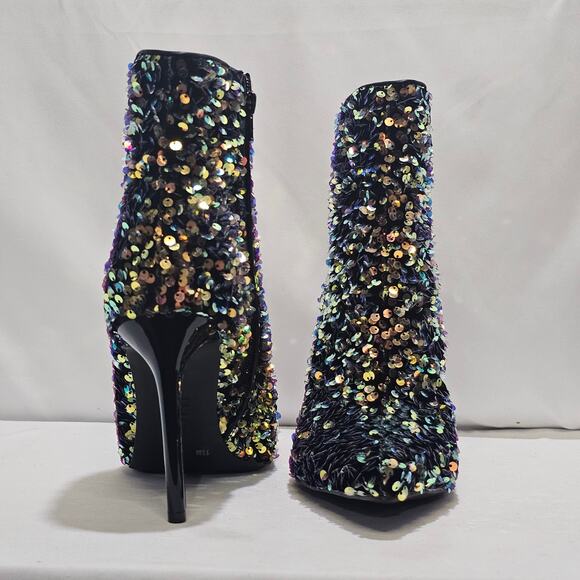 INC International Concepts Women's  Reisa Dress Booties Gold Sequin Size 11 NWT - Picture 7 of 8